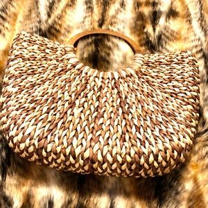 The Limited Woven Straw Beach Bag